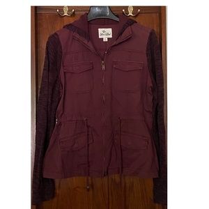 Others Follow Maroon Hooded Jacket